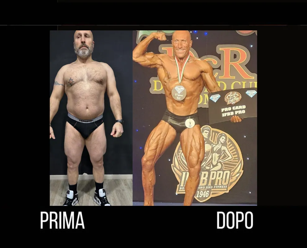 Trasformazione prima e dopo di una persona seguita da Team Valerio Elisa