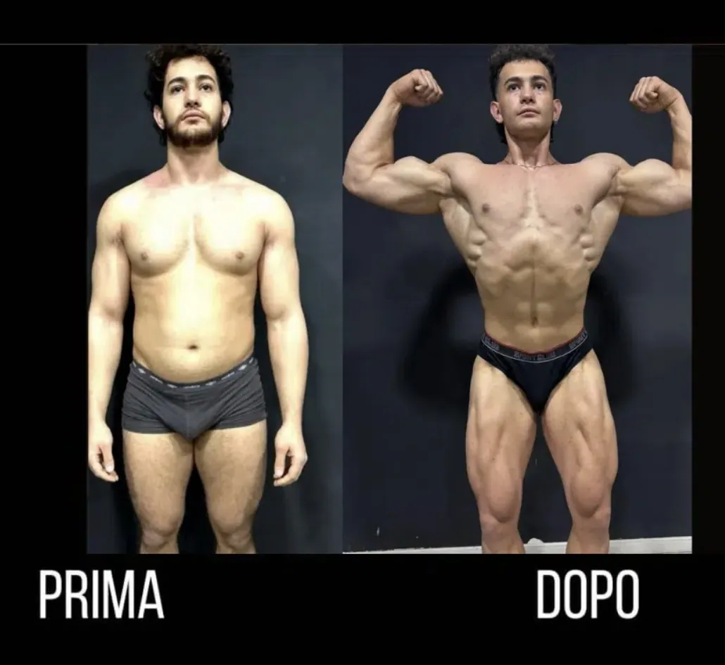 Trasformazione prima e dopo di una persona seguita da Team Valerio Elisa